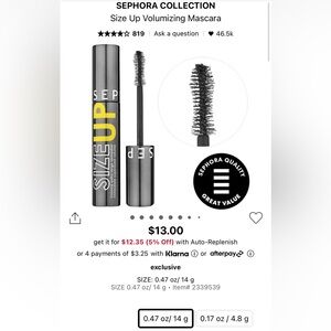 SEPHORA COLLECTION Size Up Volumizing Mascara
